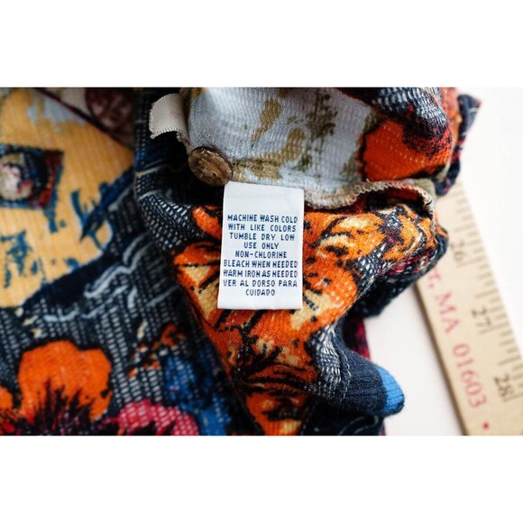 Vintage Arizona Jean Co M mens button down Hawaiian bold print short Sleeve - Picture 6 of 6